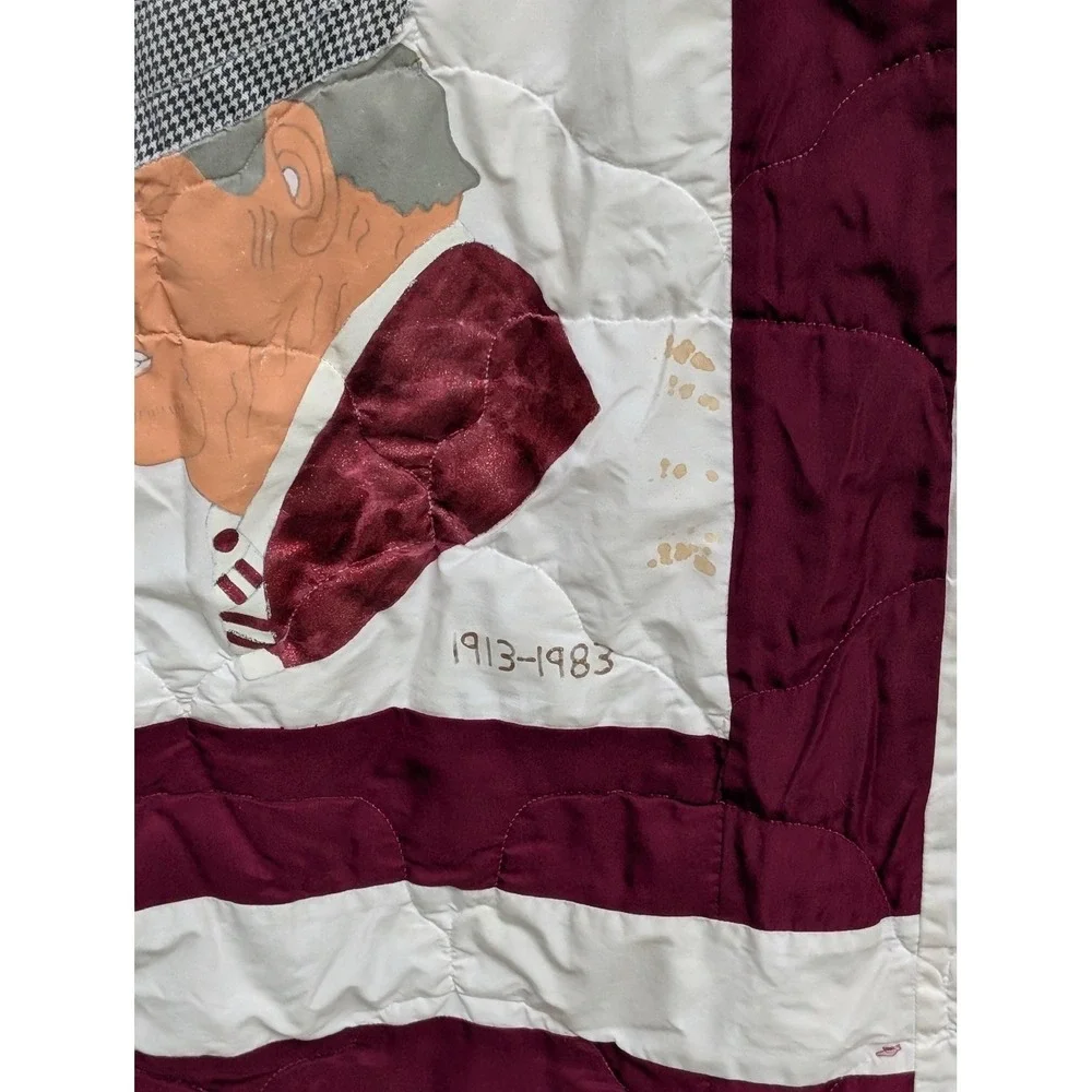 Vintage University of Alabama Crimson Tide Handmade Quilt block design full